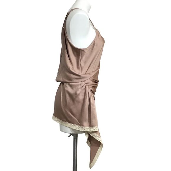 Alexander Wang Silk Top Asymmetrical Hem Top Size 8 - Picture 4 of 16